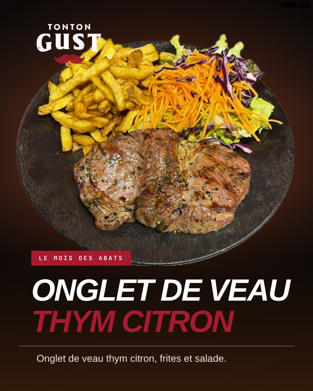 Slide 1 — Onglet de veau thym citron